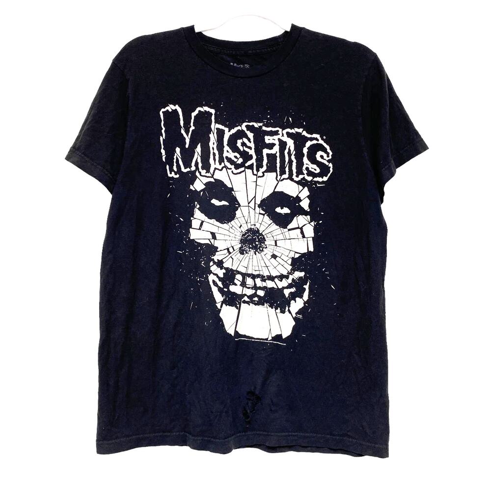 Misfits Mens Size M Black Worn In Short Sleeve Graphic Print T Shirt